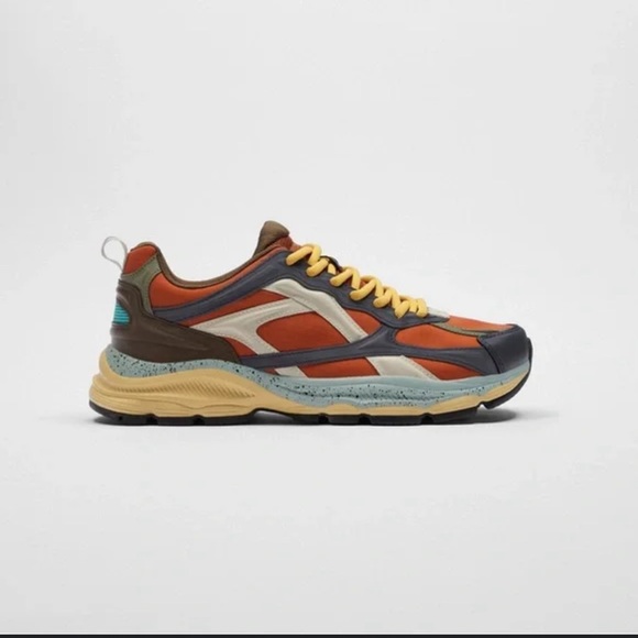 ZARA Man Shoes | MULTICOLOURED RUNNING SNEAKERS Multicoloured - Picture 2 of 6
